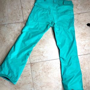 Teal snow pants medium volcom